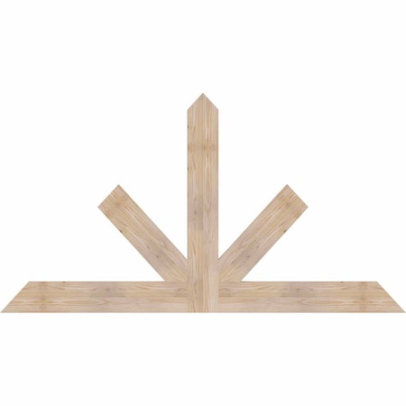 Ekena Millwork Saratoga Smooth Timber Gable Bracket, Douglas Fir, 72"W x 39"H x 1 1/2"D x 5 1/2"F, 13/12 Pitch GBW072X39X0206SAR00SDF